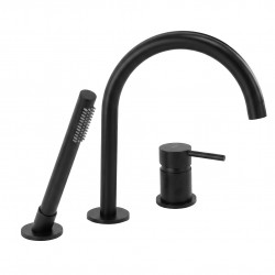 Bateria Wannowa 3-otworowa Rea Lungo Czarna