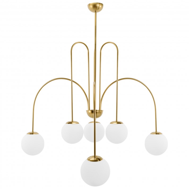 LAMPA SUFITOWA WISZĄCA ZŁOTA APP1584-6CP