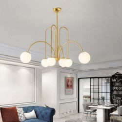 LAMPA SUFITOWA WISZĄCA ZŁOTA APP1584-6CP