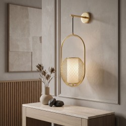 Lampa Ścienna Kinkiet APP1945-1W Złota