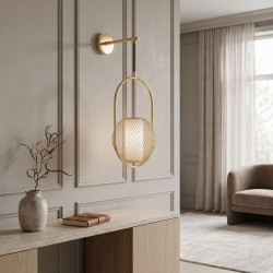 Lampa Ścienna Kinkiet APP1945-1W Złota