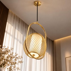 Lampa Sufitowa Wisząca Złota  APP1944-1CP