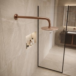 Ramię do deszczownicy okrągłe REA JS-9021 40cm Miedź szczotkowana