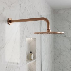Ramię do deszczownicy okrągłe REA JS-9021 40cm Miedź szczotkowana