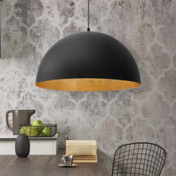 Lampa Sufitowa czarna misa 60 cm
