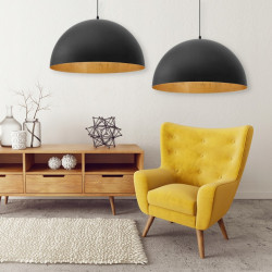 Lampa Sufitowa czarna misa 60 cm