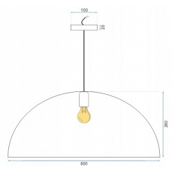 Lampa Sufitowa czarna misa 60 cm