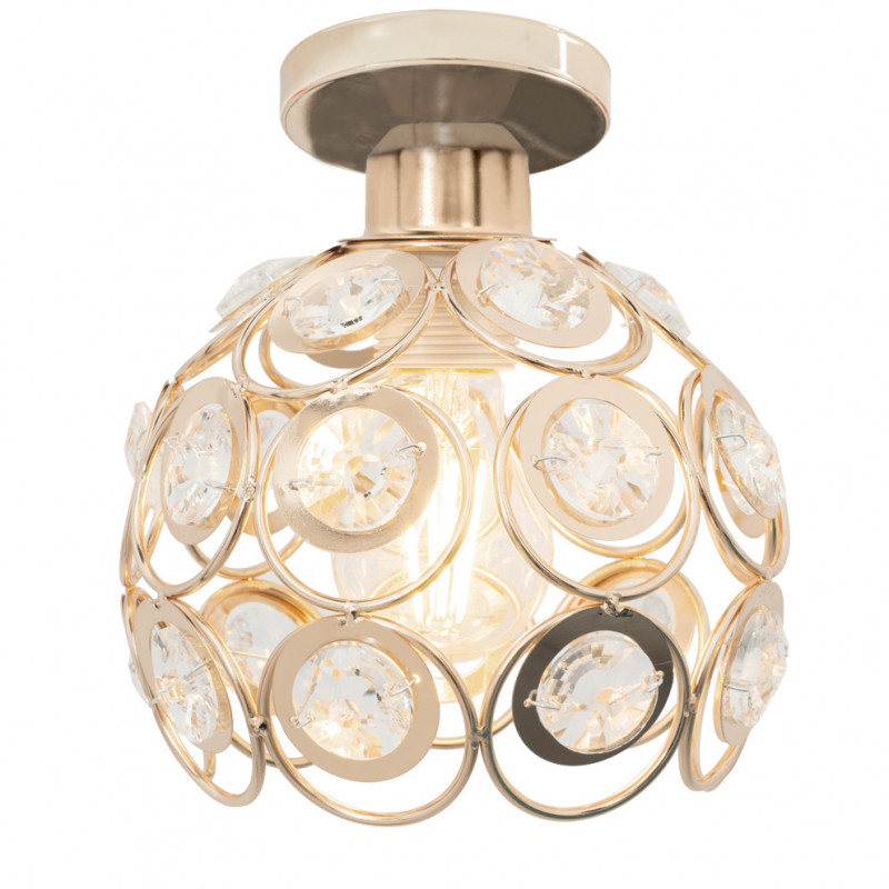 Lampa Sufitowa Złota Kryształki APP205-1C Toolight
