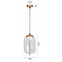 Lampa wisząca LED Szklana Sznur APP444 Toolight