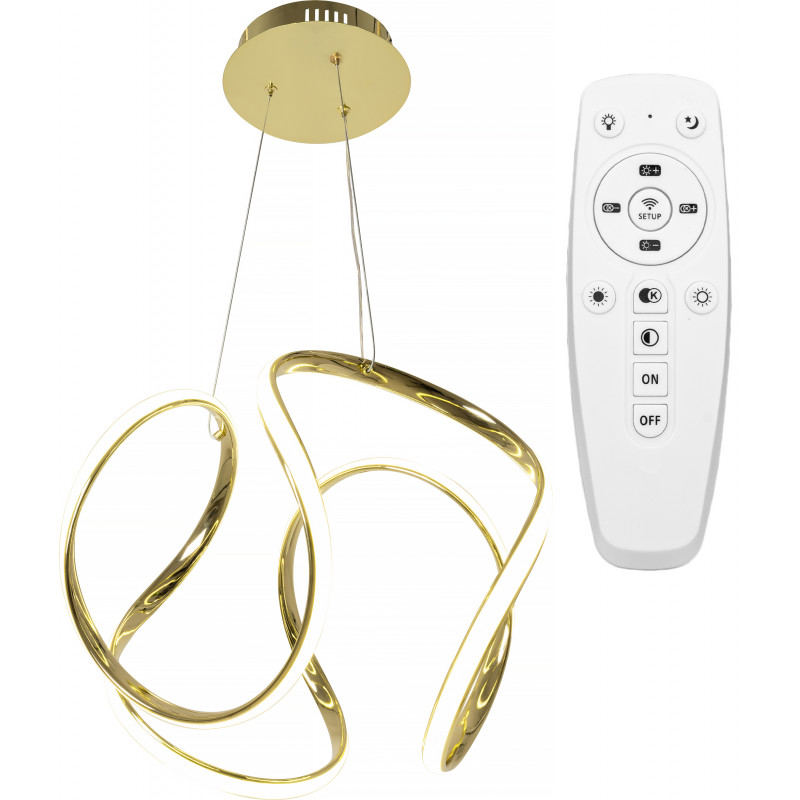 Lampa Sufitowa Wisząca złota LED Nowoczesna APP386-CP +Pilot