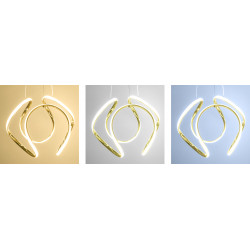 Lampa Sufitowa Wisząca złota LED Nowoczesna APP386-CP +Pilot