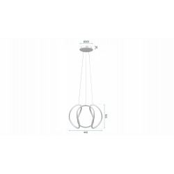 Lampa Sufitowa Wisząca złota LED Nowoczesna APP386-CP +Pilot