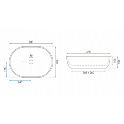 Umywalka Nablatowa Lara Stone Rea