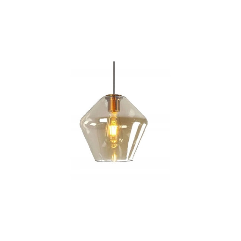 Lampa Sufitowa Szklana Brązowa Amber APP439-1CP Toolight