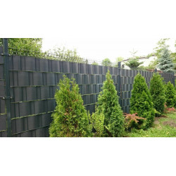 Taśma osłonowa ogrodzeniowa PVC 35m + klipsy Grafit