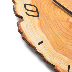 Zegar ścienny imitacja drzewa plaster drewna 40 cm