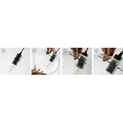 Lampa Sufitowa potrójna szklana Lassi