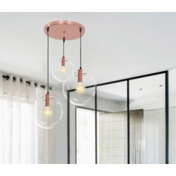 Lampa Sufitowa potrójna szklana Lassi