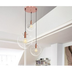 Lampa Sufitowa potrójna szklana Lassi