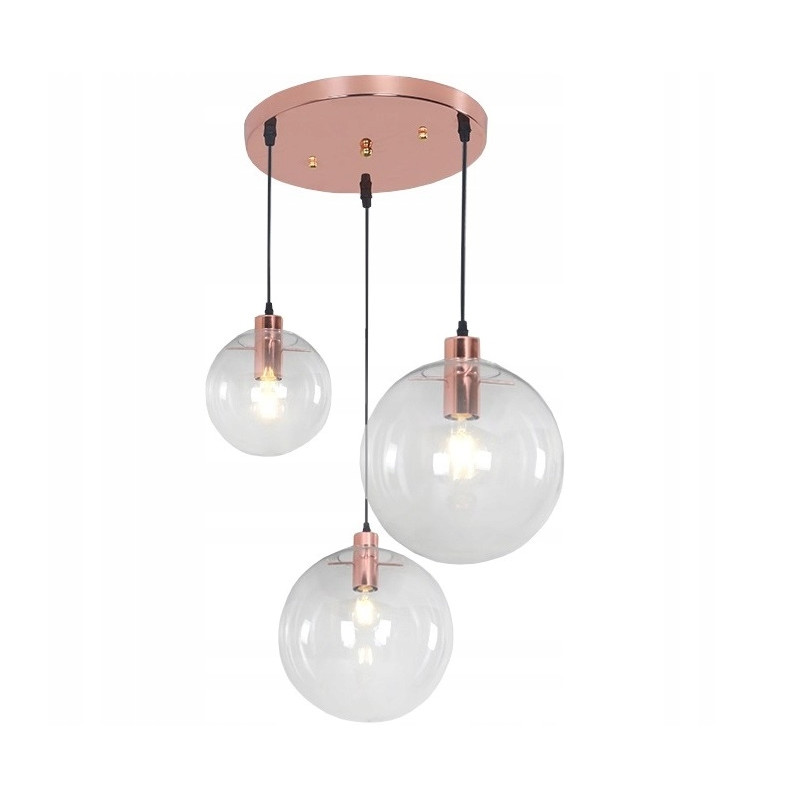Lampa Sufitowa potrójna szklana Lassi