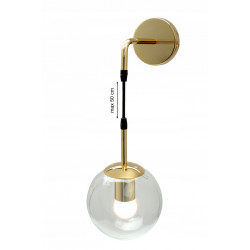 Lampa kinkiet Złoty Szklana Kula APP685-1W Toolight