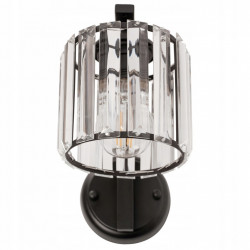 Lampa Kinkiet Kryształowy APP512-1W Czarny Toolight