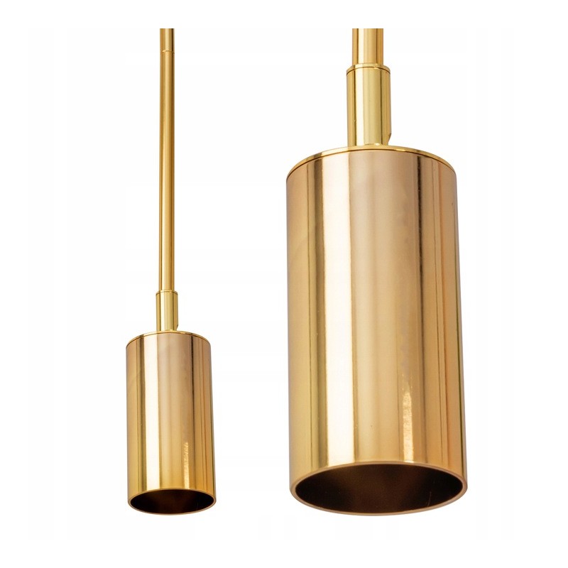 Lampa Wisząca Sufitowa Metalowa Złota Gu10