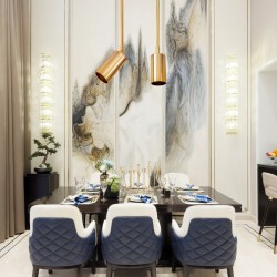 Lampa Wisząca Sufitowa Metalowa Złota Gu10