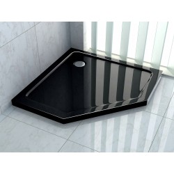 Brodzik prysznicowy Pięciokątny 90x90 Diamond Black Rea