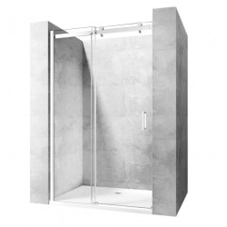Drzwi prysznicowe Rea Nixon 120 CM Przesuwna Grube Szkło 8MM