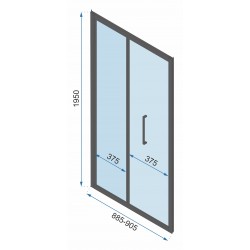 Drzwi Prysznicowe Rapid Fold 90 cm Rea