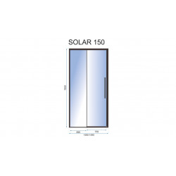 Drzwi Prysznicowe Solar Black 130 cm Rea
