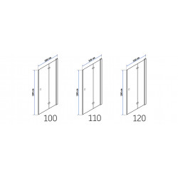 Drzwi Prysznicowe składane Best 110 cm Rea