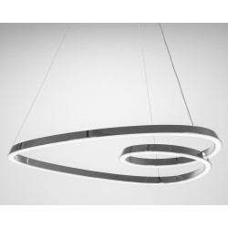 Lampa sufitowa wisząca Ring Chrom LED + Pilot