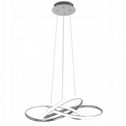 Lampa sufitowa wisząca Ring Chrom Node LED + Pilot