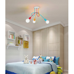Lampa sufitowa wisząca żyrandol Paradise 3 E27 LED - mix color