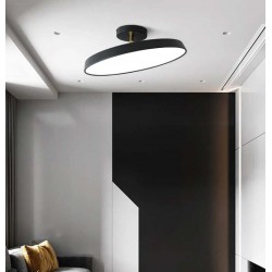 Lampa sufitowa plafon black/gold 50 cm regulowana