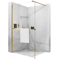 Ścianka prysznicowa Złota 100 cm Rea + Wieszak na Ręczniki