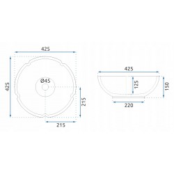 Umywalka Nablatowa Vivien Rea