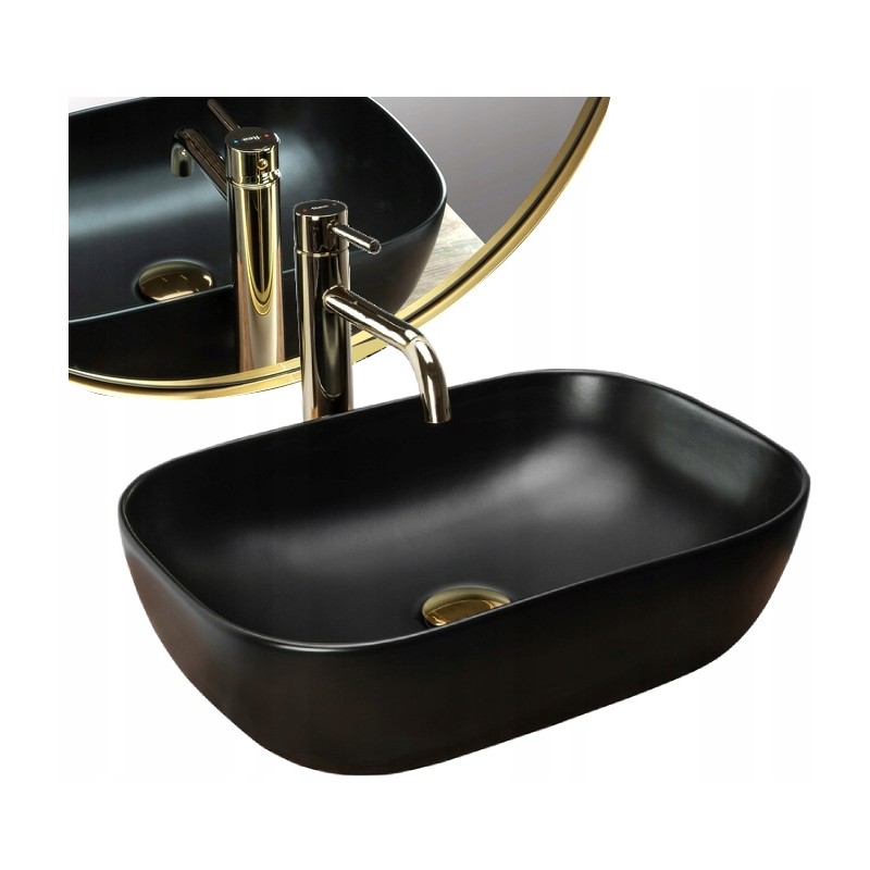 Umywalka Nablatowa Belinda Black Mat Rea