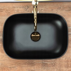 Umywalka Nablatowa Belinda Black Mat Rea