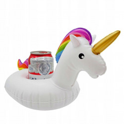 Dmuchana podstawka na napój piwo - unicorn white