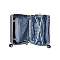 Średnia podróżna bagażowa walizka solid 20/42l - gold