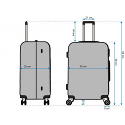 Mała podróżna bagażowa walizka DIAMOND 16 l.grey