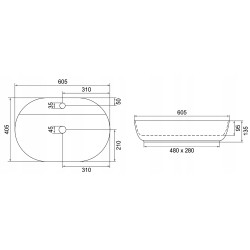 Umywalka Nablatowa Ursula Calani