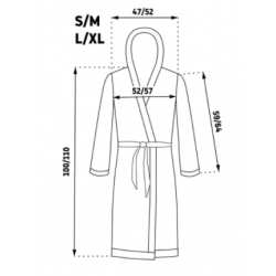 Szlafrok damski Szary Diamond S/M