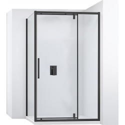 Kabina Prysznicowa Czarna 90x100 Rea Rapid Swing