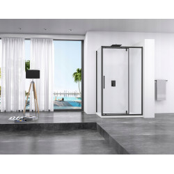 Kabina Prysznicowa Czarna 90x100 Rea Rapid Swing