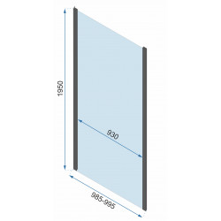 Kabina Prysznicowa Czarna 80x100 Rea Rapid Swing