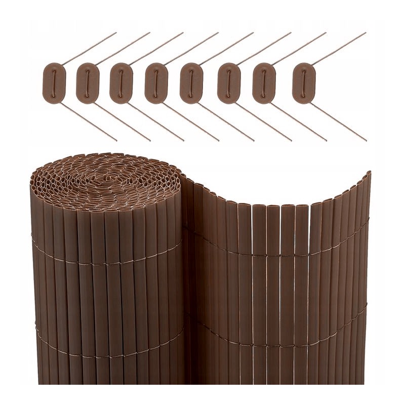 Osłona Balkonowa PVC Mata 140x500 cm Brązowa